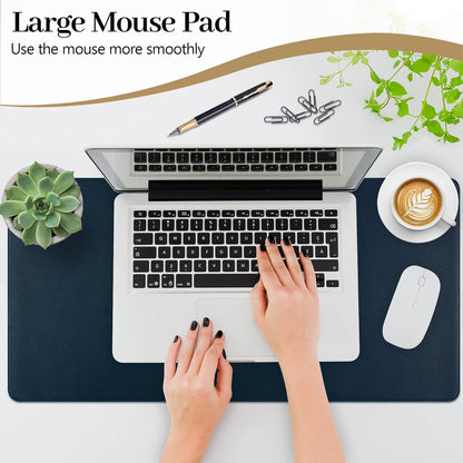 Green Desk Pad and Keyboard Wrist Rest, 3in1 Mousepad + Keyboard Wrist Rest+Mouse Wrist Rest for Home Office Table Computer Cover. (31.5×15.7,Green)