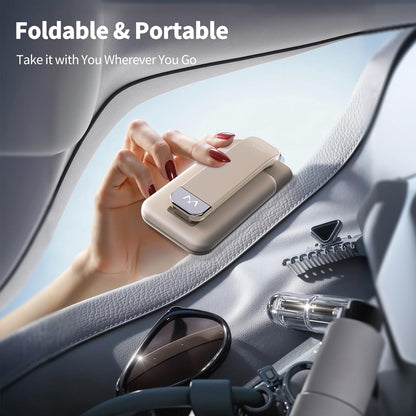 iWALK Magnetic Cell Phone Stand for Desk, Angle and Height Adjustable Mobile Phone Holder, Foldable Magnet Stand for iPhone 17 16 15 14 13 12 Pro Max and iPad, Cell Phone Holder for Samsung, White