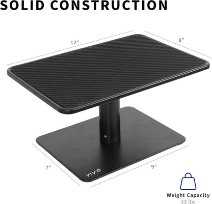 VIVO Universal Height Adjustable Ergonomic Computer Monitor and Laptop Riser Tabletop Desk Stand, Black, STAND-V000SB