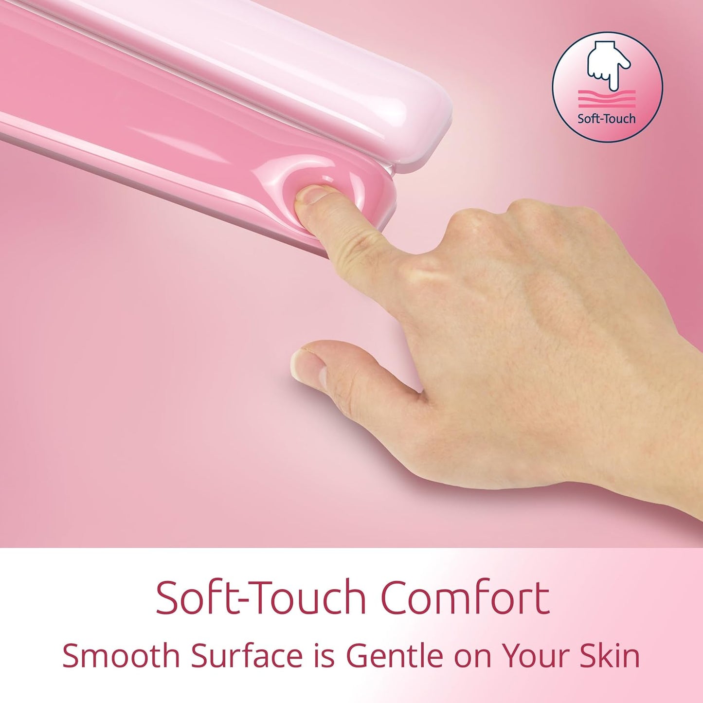 Kensington Duo Gel Loop Wrist Rest for Keyboard, Wrist Pad for Full Size Keyboard, Ergonomic Wrist Pad, Non-Skid Computer Pad with Wrist Support, Pink K62679WW, 17.7" x 3.7"x 0.9”