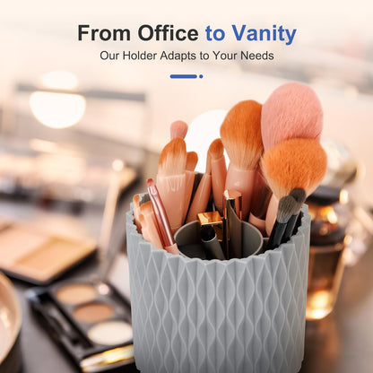 Pencil Holder - 360° Rotation, 5 Slot Desk Supplies For Women Office Aesthetic. Pen Holder For Office&School, Desk Accessories(Blue)