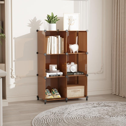 AWTATOS Cube Storage Organizer, Storage Cubes Shelves Bookshelf, 6 Cube Closet Organizers and Storage, DIY Stackable Plastic Clothes Organizer Shelving for Bedroom, Home, White