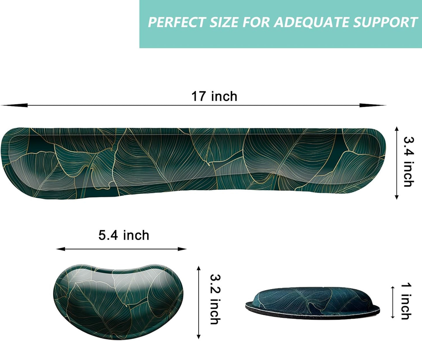 Keyboard Wrist Rest Mouse Wrist Support Set, Memory Foam Wrist Rest Pad for Computer Laptop Keyboard Mouse, Ergonomic Wrist Cushion Support for Typing Pain Relief, Gaming Home Office, Purple
