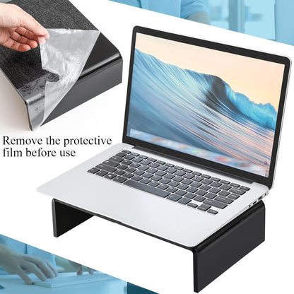 Jetec 2 Pcs Acrylic Monitor Stand Desktop Video Acrylic Monitor Riser Desk Shelf Computer Stand for Laptop TV Computer Screen Desk Organizer Teacher's Day Supplies (Clear, 12 x 8 x 3 Inch)