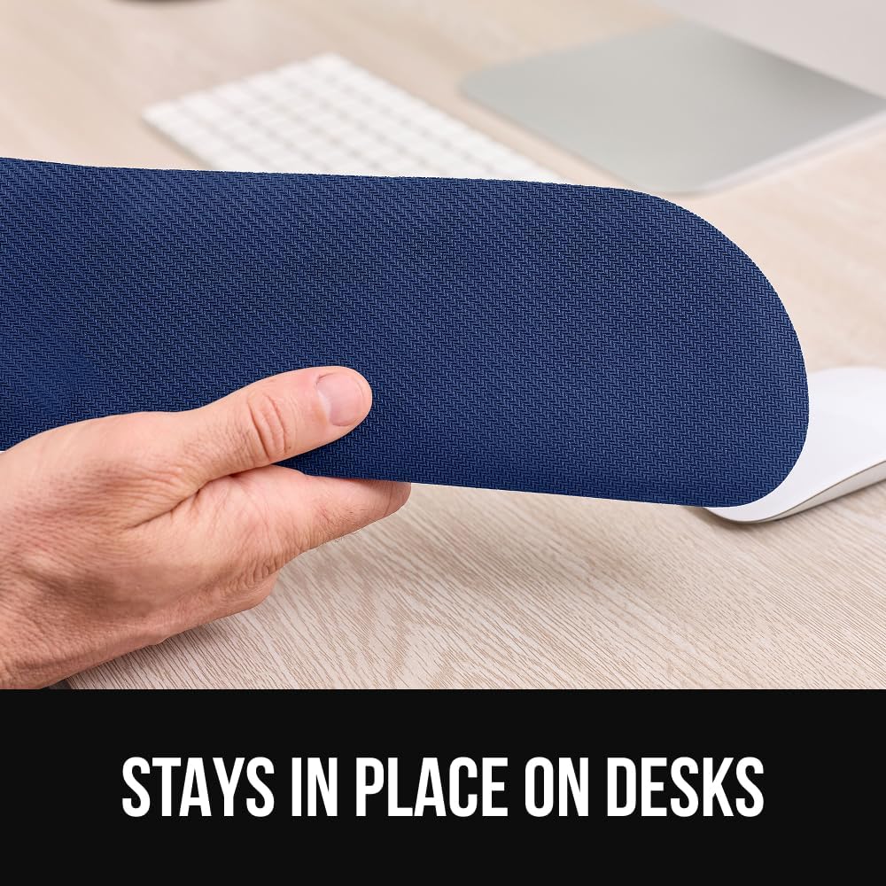 GORILLA GRIP Silky Memory Foam Wrist Rest for Computer Keyboard, Mouse, Ergonomic Design for Typing Pain Relief, Desk Pads Support Hand and Arm, Mousepad Rests, Stain Resistant, 2 Piece Pad, Black