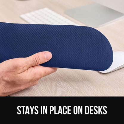 GORILLA GRIP Silky Memory Foam Wrist Rest for Computer Keyboard, Mouse, Ergonomic Design for Typing Pain Relief, Desk Pads Support Hand and Arm, Mousepad Rests, Stain Resistant, 2 Piece Pad, Black