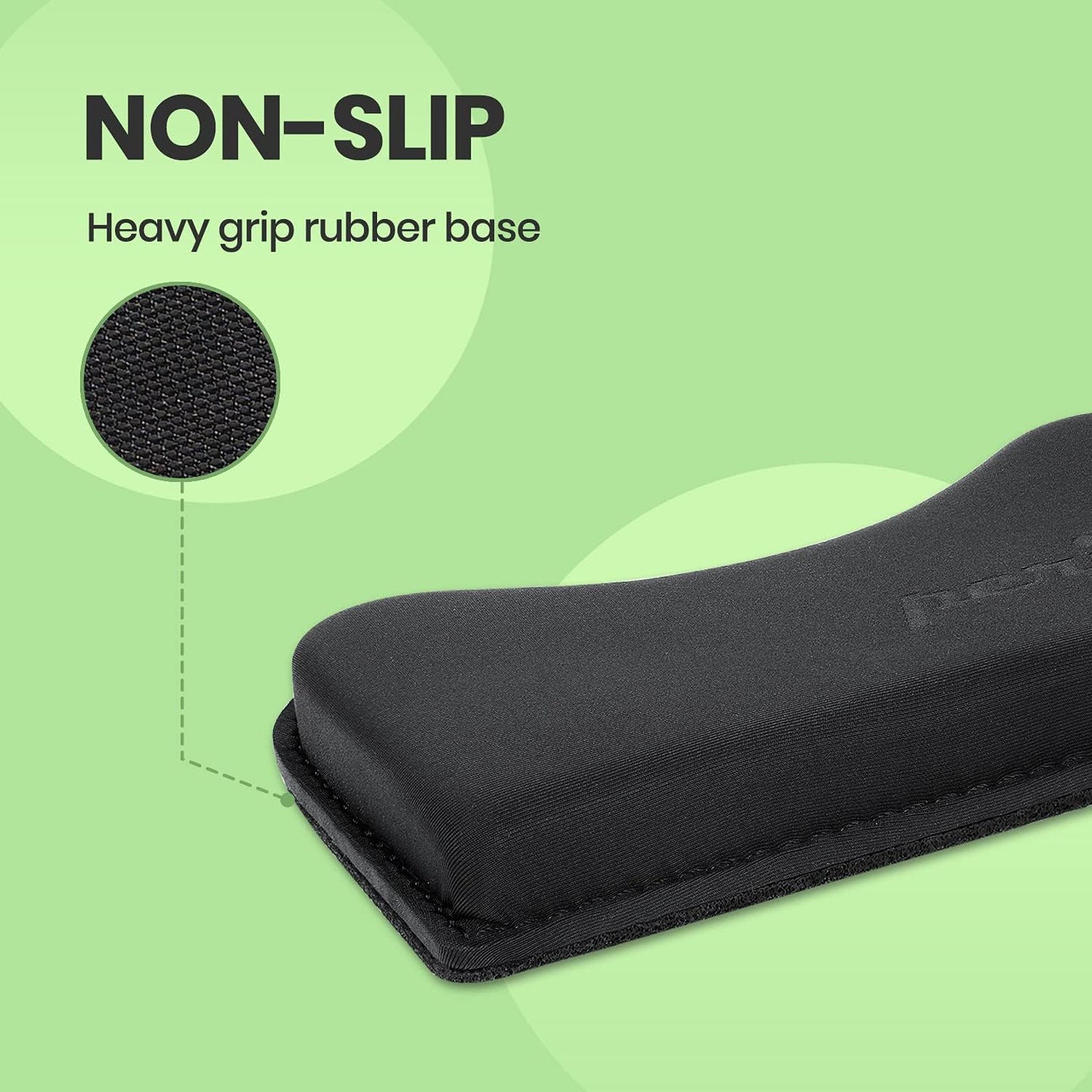 Perixx PERIPRO-512 Ergonomic Keyboard Wrist Rest - Gel Cushion Support - Compatible with Various Ergo Keyboard - Dimension 17.32x3.94x1.30 inches - Black