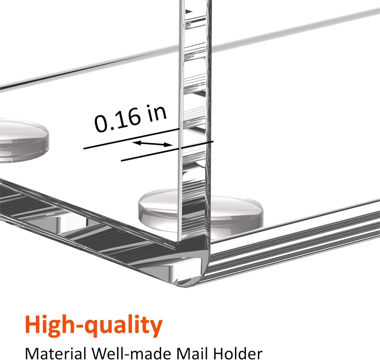 FUCDTEFC Desk Mail Organizer, 2 Section Clear Acrylic File Holder Letter Organizer, Vertical Lightweight Modern Envelope Holder Desk Accessories & Workspace Organizers for Office, Home, School