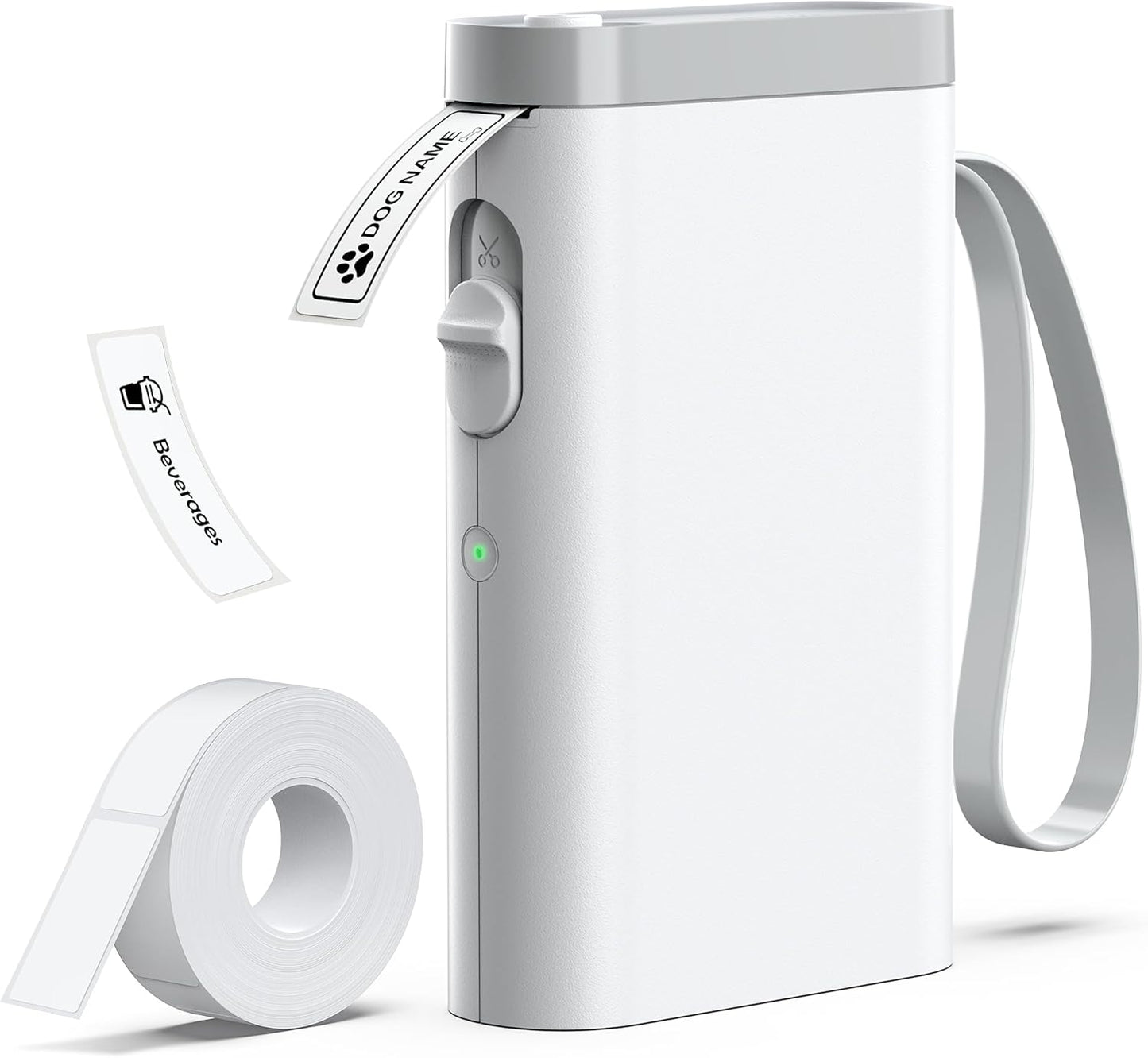 P21 Label Maker Machine with Tape, Bluetooth Label Printer Thermal Mini Label Makers with Built-in Cutter and Multiple Templates, Portable Printers for School, Office, Home Use (Green)