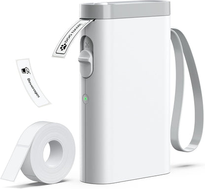 P21 Label Maker Machine with Tape, Bluetooth Label Printer Thermal Mini Label Makers with Built-in Cutter and Multiple Templates, Portable Printers for School, Office, Home Use (Green)