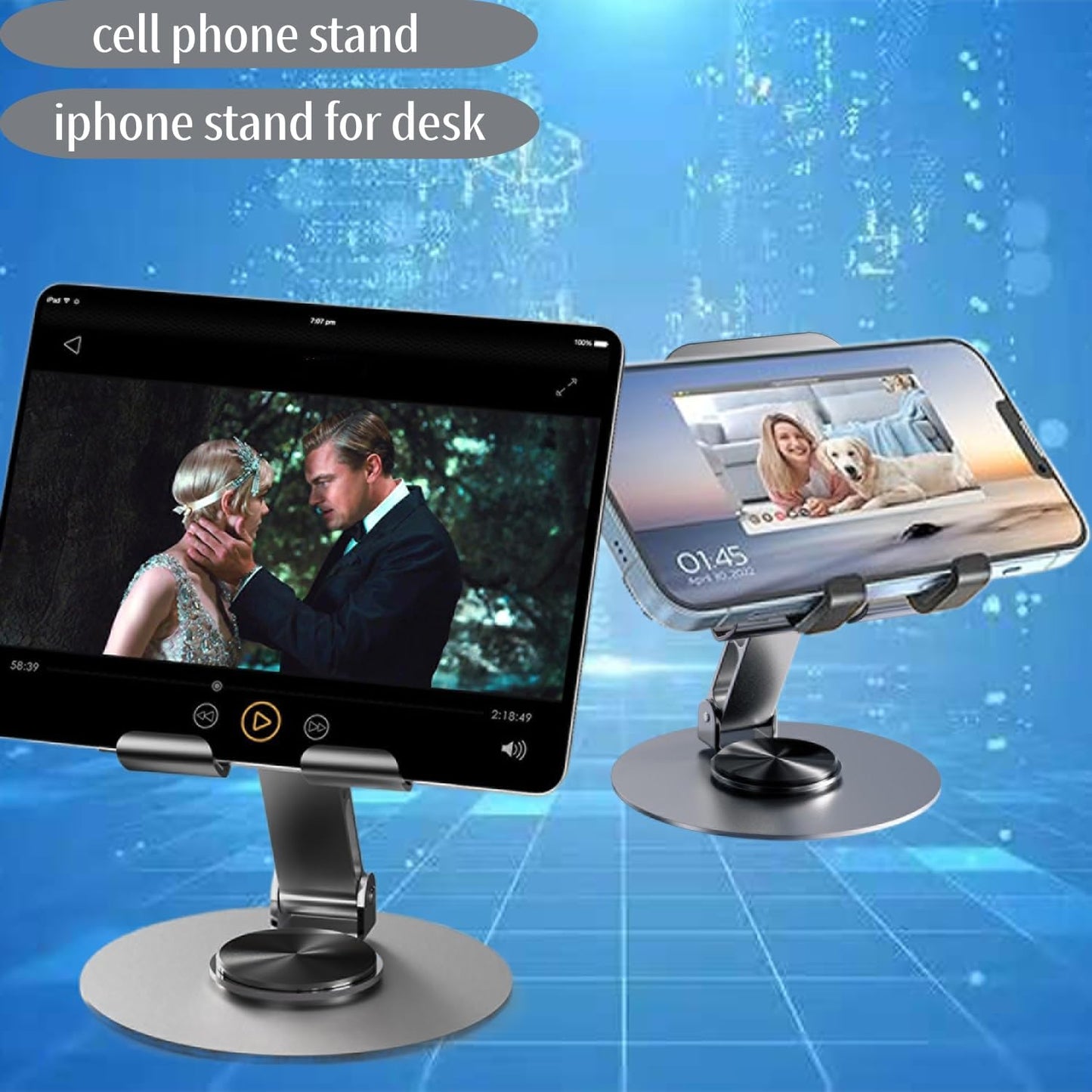 Prettyia Cell Phone Stands, Portable Phone Stand Phone Holder for Desk Applicable to iPhone Stand and Other Mobile Phones and Tablets Foldable Phone Stands 6pack