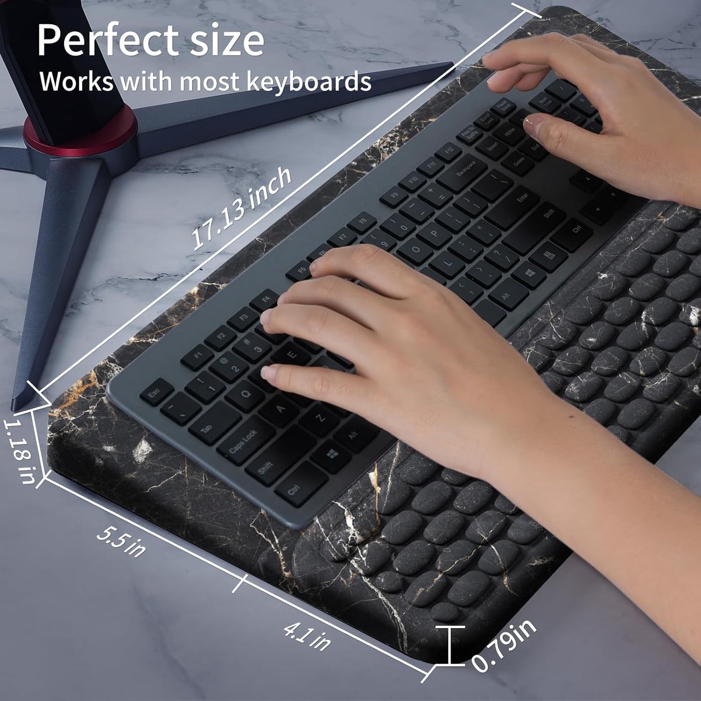 Keyboard Stand for Desktop, Keyboards Wrist Rest, Ergonomic Keyboards Holder for Easy Typing Working, Wrist pad for Keyboards with Comfortable Wrist Rest for Keyboard Pink