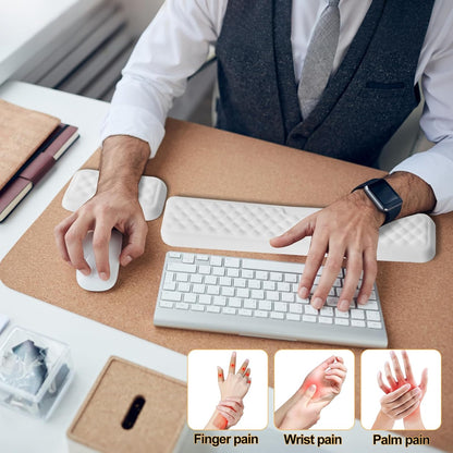 Keyboard Wrist Rest Mouse Wrist Support, Memory Foam Wrist Rest Pad for Computer Laptop, Ergonomic Wrist Cushion Support for Typing Pain Relief, Gaming Home Office, Pink