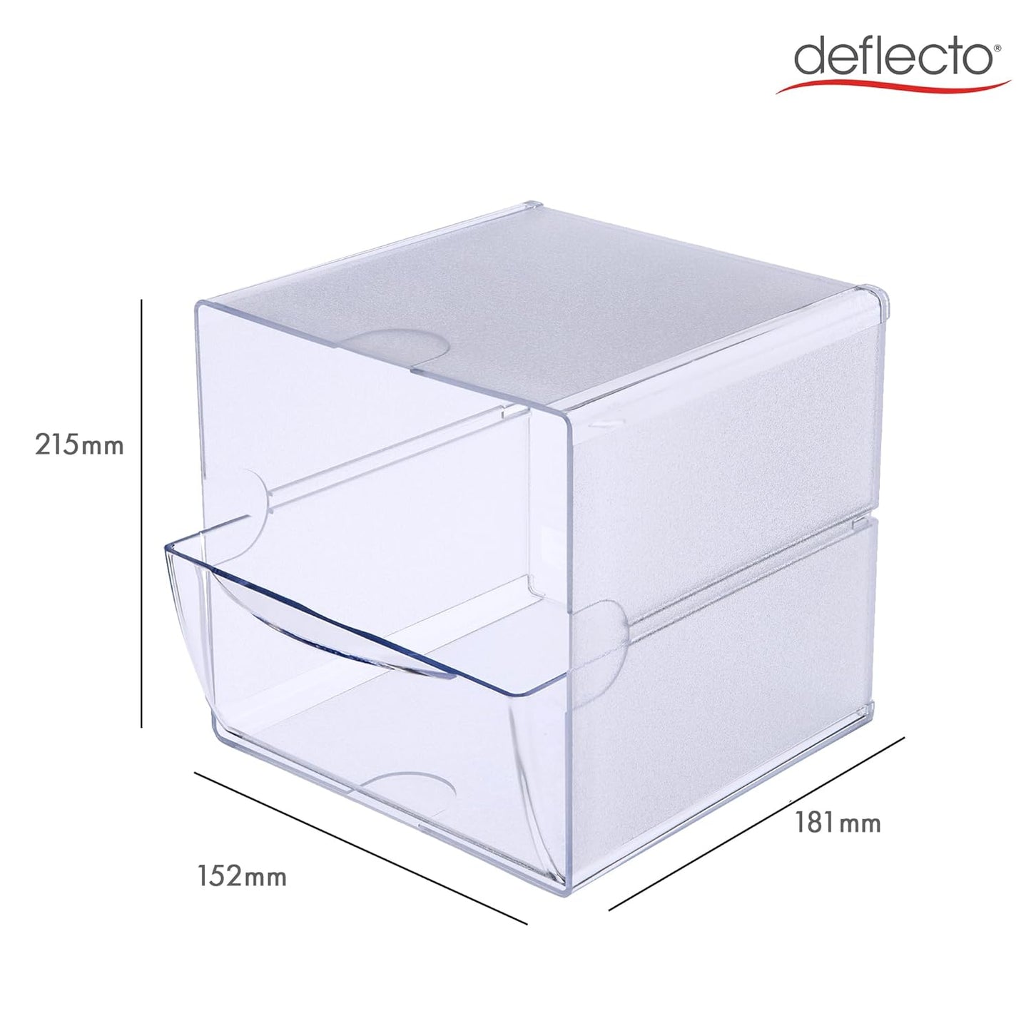 Deflecto Stackable Cube Organizer - X Divider, Clear (350201-AMZ)