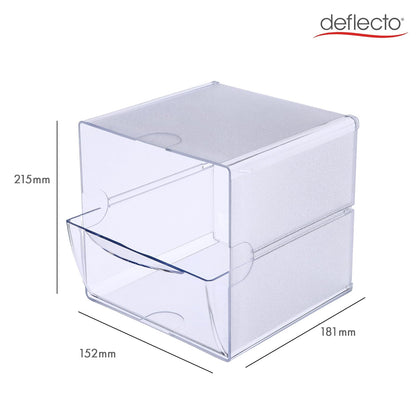 Deflecto Stackable Cube Organizer - X Divider, Clear (350201-AMZ)