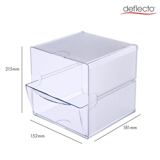 Deflecto Stackable Cube Organizer - X Divider, Clear (350201-AMZ)