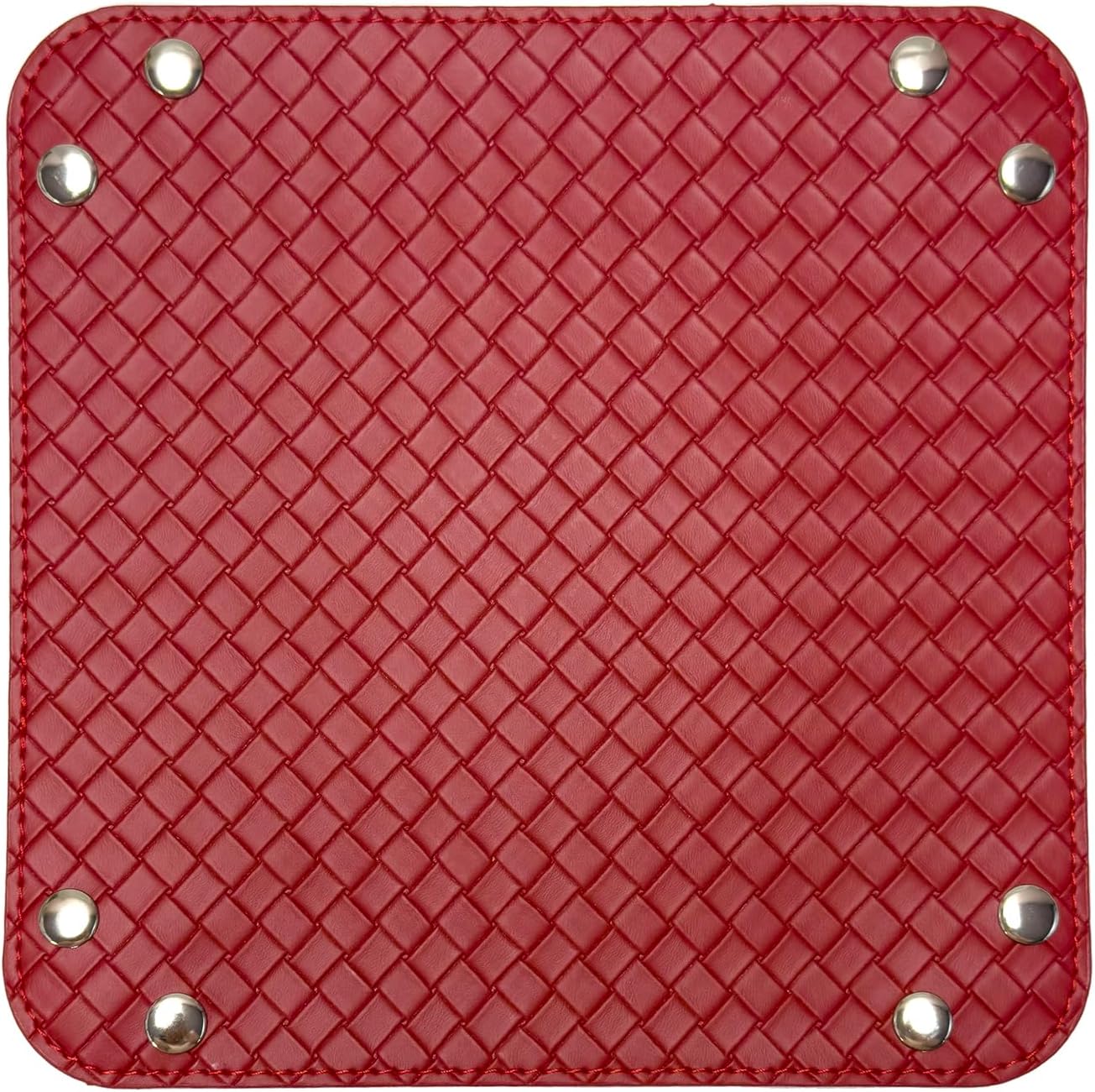 UnionBasic Medium Valet Tray, Jewelry Tray for Rings Watches Earrings, Entryway Catchall Caddy for Coins Keys Change, Nightstand Bedside Valet Holder, Trays for Electronic Gadgets, Candy Pink Plus - Colors B