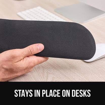 GORILLA GRIP Silky Memory Foam Wrist Rest for Computer Keyboard, Mouse, Ergonomic Design for Typing Pain Relief, Desk Pads Support Hand and Arm, Mousepad Rests, Stain Resistant, 2 Piece Pad, Black