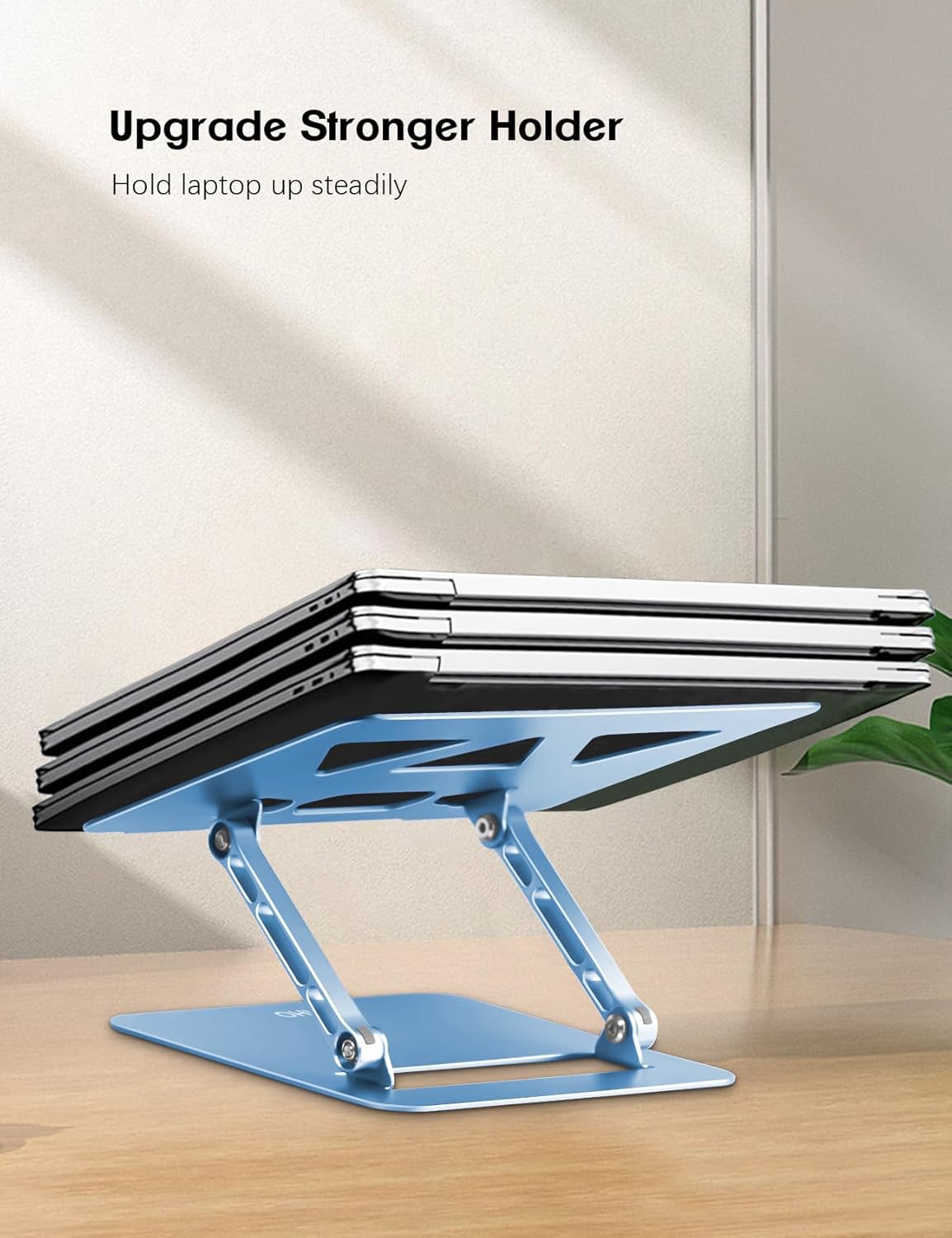 Aoviho Adjustable Laptop Stand for Desk,Portable Laptop Stand Holder and Riser,Foldable Aluminum Notebook Computer Stands for MacBook Air Pro HP Lenovo Dell Samsung Chromebook, 10-15.6 inch, Purple