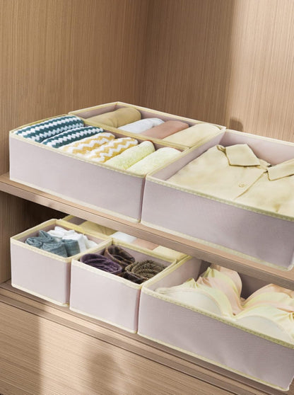 Fordonral 12 Pack Drawer Organizer Clothes, Foldable Fabric Dresser Organizer Closet Organizers and Storage Box for Underwear,Folded Clothes,Baby Clothing,Socks,Bra,Towels,Ties(12 Pack,Gray)