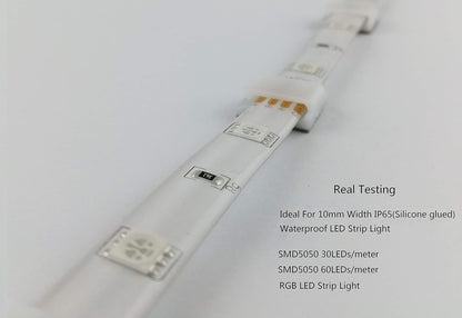 Threetwofour 100 Pack Double Installation LED Strip Light Mounting Bracket Self Adhesive LED Clips Only use for Width 8-10mm/0.31-0.39in Height<2.8mm/0.11in Indoor LED Strip Light with 102PCS Screws