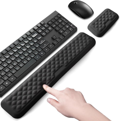 Keyboard Wrist Rest Mouse Wrist Support, Memory Foam Wrist Rest Pad for Computer Laptop, Ergonomic Wrist Cushion Support for Typing Pain Relief, Gaming Home Office, Pink