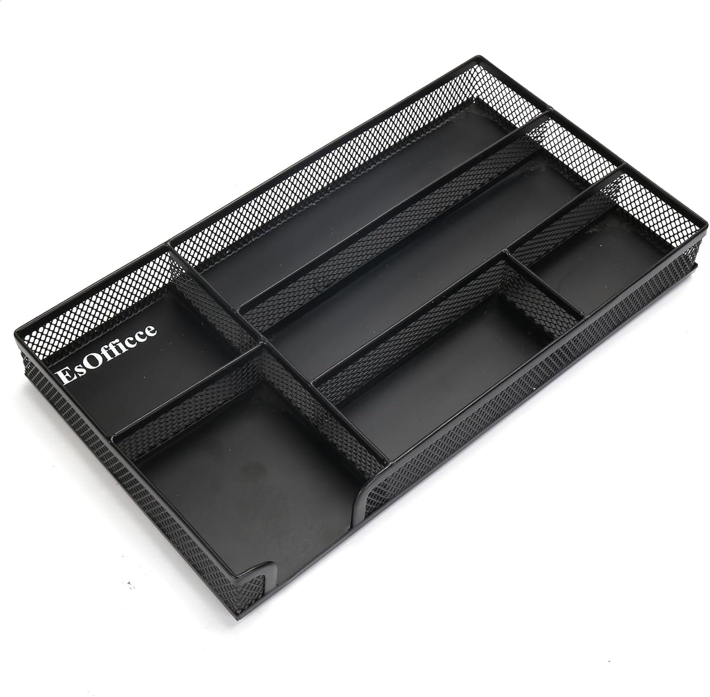 Desk Drawer Organizer, A4 Large Metal Mesh Desk Rrganizer Tray, Versatile Storage Box Set for Office Home Supplies,13 x 9 inches