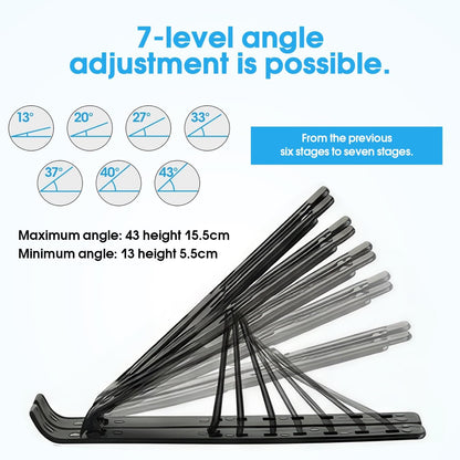 Laptop Stand for Desk, Ergonomic Design Adjustable Aluminum Foldable Portable Computer Stand, Compatible with MacBook Air Pro, HP, Lenovo, Dell, More 10-15.6" Inch and Tablets