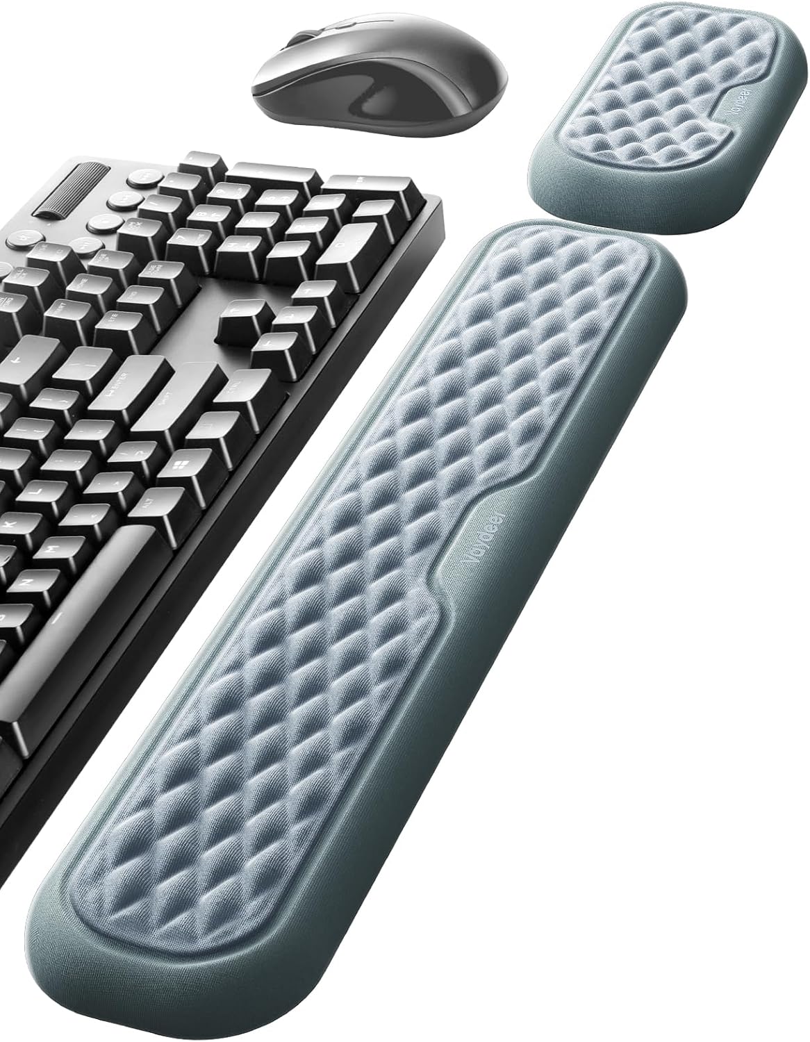 Vaydeer Wrist Rest for Keyboard and Mouse, Computer Ergonomic Wrist Support Pad, Soft Memory Foam Arm Cushion for Desk, Palm Hand Office Laptop Typing