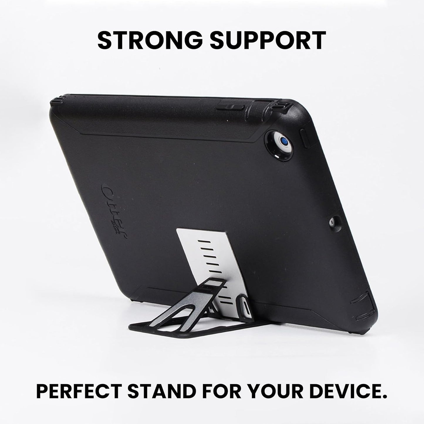 Foldable Phone Stand for Desk | Six Position Adjustable Folding Bracket for Cell Phone | Black Cellphone Holder for Desk & Smartphone Stand | Cellphone & Accessories for Men & Women