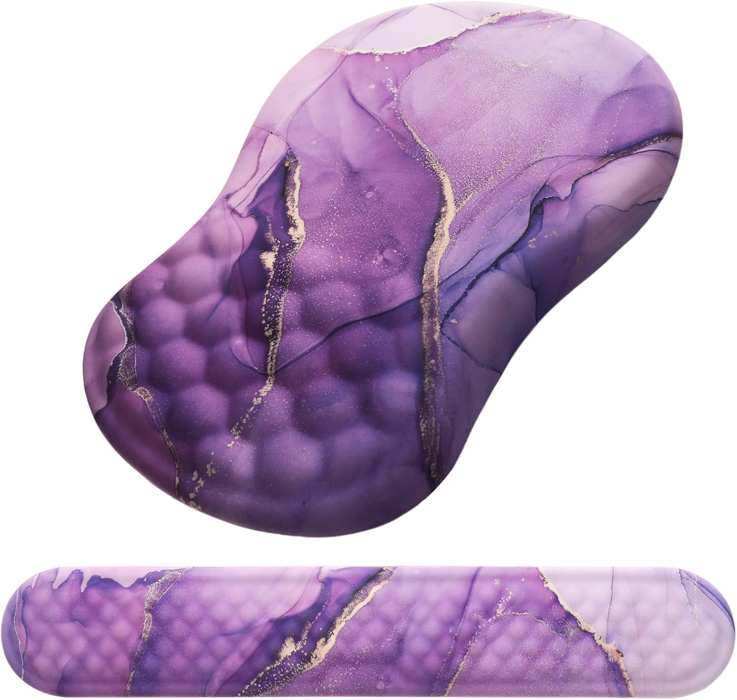 Mouse Pad Wrist Support, Laokiiy 2 in1 Keyboard Wrist Rest+ Ergonomic Mouse Pad, Non-Slip Wrist Rest for Computer Keyboard, Made Easy Typing & Relieve Wrist Pain（Banana Leaf Green）