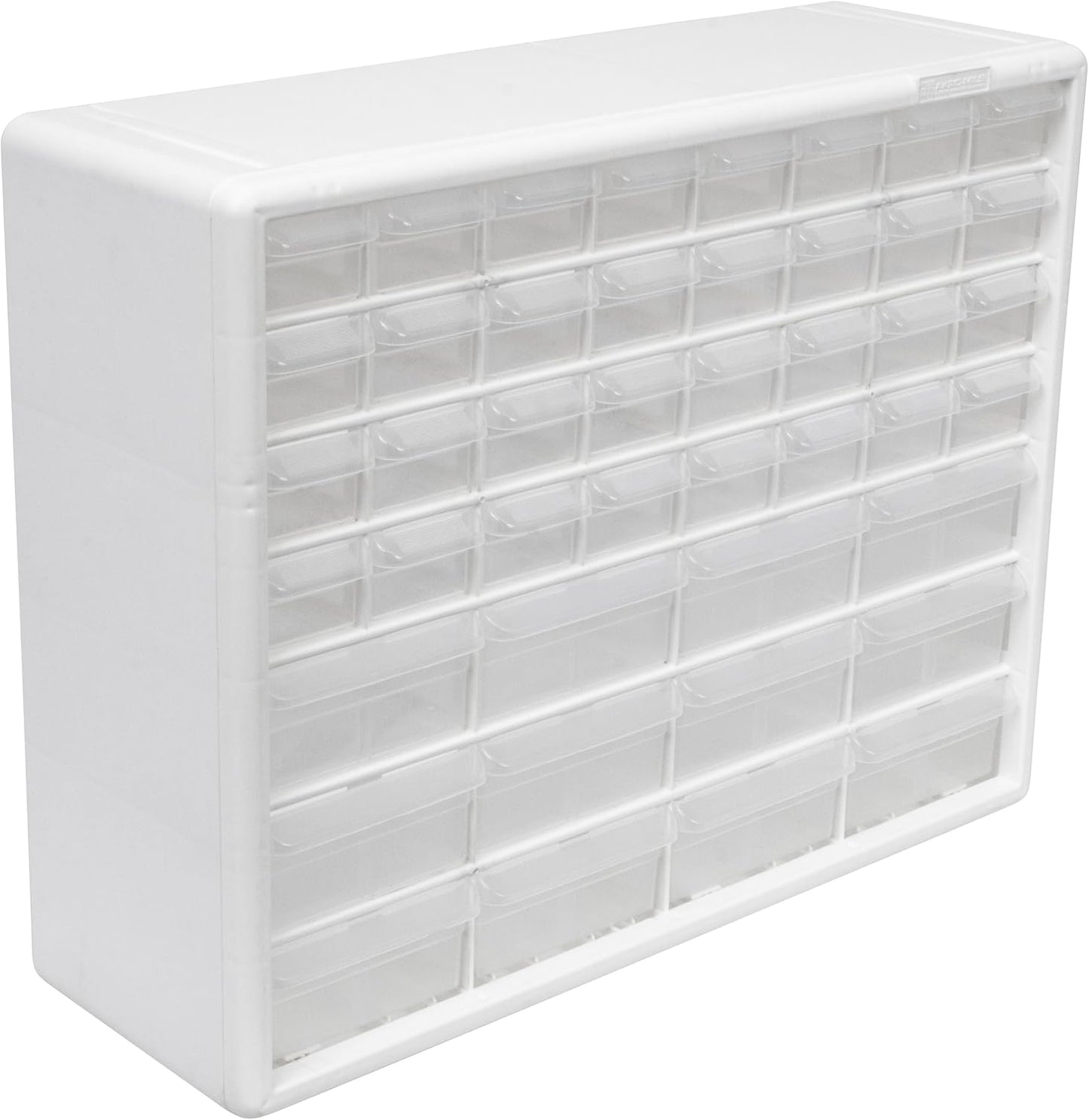 Akro-Mils 24-Drawer Plastic Drawer Storage Cabinet for Garage Organization, Bead Organizer, Building Bricks Storage, Teacher Toolbox, Makeup Organizer, 20" W x 6" D x 16" H, 10124 Black