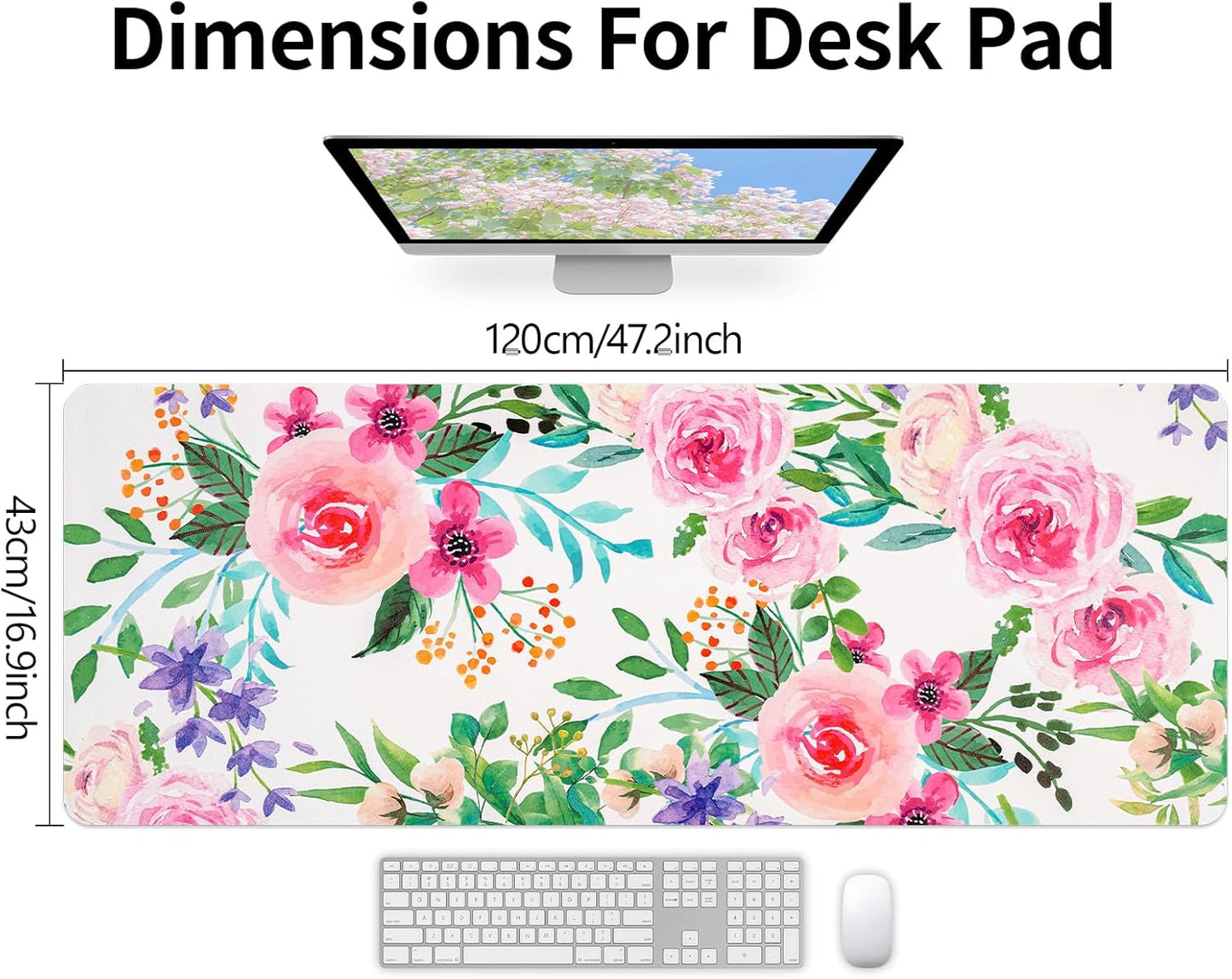 Wrist Rest for Computer Keyboard and Mouse, Ergonomic Design Wrist Support Pad for Keyboard, Soft Memory Foam Desk Pads Support Hand and Arm Easy Typing Pain Relief, 2 Piece Pad, Cream Pink
