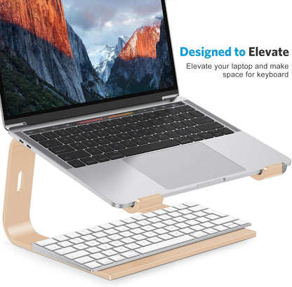 OMOTON Laptop Stand, Detachable Laptop Mount, Aluminum Laptop Holder Stand for Desk, Compatible with MacBook Air/Pro, Dell, HP All Laptops (11-16 inch), Silver