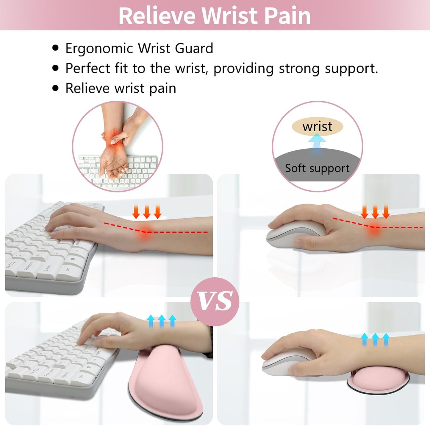 Green Desk Pad and Keyboard Wrist Rest, 3in1 Mousepad + Keyboard Wrist Rest+Mouse Wrist Rest for Home Office Table Computer Cover. (31.5×15.7,Green)