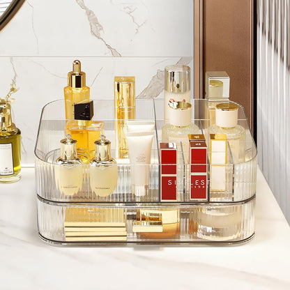 Stackable Cosmetics Organizer Drawers, Bathroom Vanity Makeup Organizers and Storage, Ideal for Desk and Dresser Countertops, Great for Palette, Skincare, Lipsticks, Nail Care. Green