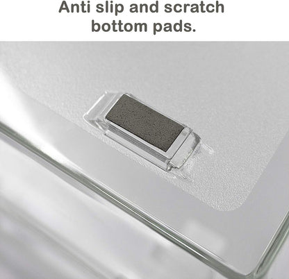 Acrimet 3 Tier Paper Letter Tray Side Load Letter Size, Office Desk File Document Organizer Plastic (Clear Crystal Color)