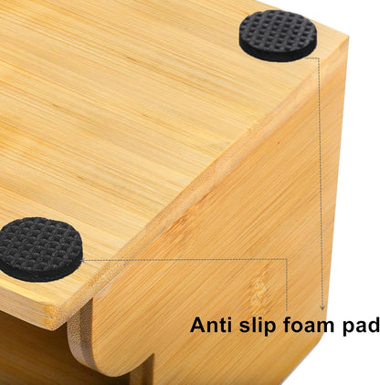 Yopay Nightstand Organizer for Men, Luxury Bamboo Phone Docking Station for Dad Husband, Charging Organizer Cell Phone Stand Tablet Stand for Boyfriend Graduation Office Father's Day