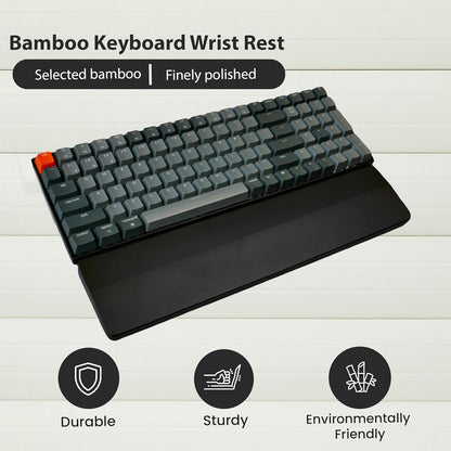 Kothar Wooden Keyboard Wrist Rest (Compact, Black)