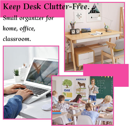 Small Drawer Organizer for Desk, 4.7" x 4.7" x 3.8" Small Desktop Organizer with 6 Drawers, Plastic Storage Box for Office, Classroom, Craft and Home Organization