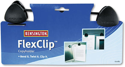 Kensington Flex Clip Copyholder 9-3/4"x1-1/2"x1-3/4" Black
