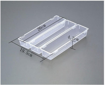 JapanBargain, Japanese Drawer Organizers Set of 3, Utensil Tray for Fork Spoon Chopstick Knife, Silverware Organizer, Tool Tray, Cosmetic and Stationery Organizer, Made in Japan