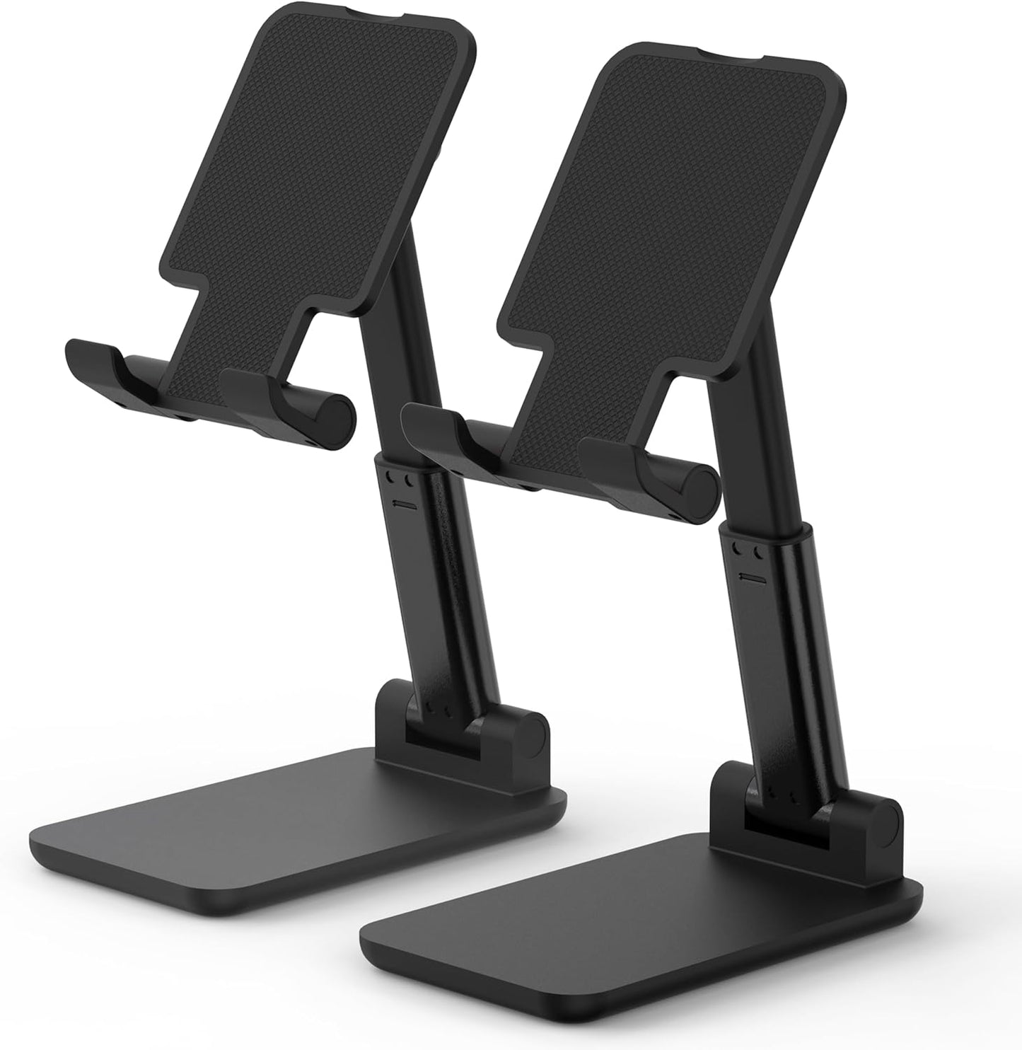 Cell Phone Stand, Adjustable Angle and Height Cell Phone Holder for Desk, Foldable and Portable, Anti-Slip Silicone Pad, Compatible with All Mobile Phones and 4-8 Inch Devices, Pink
