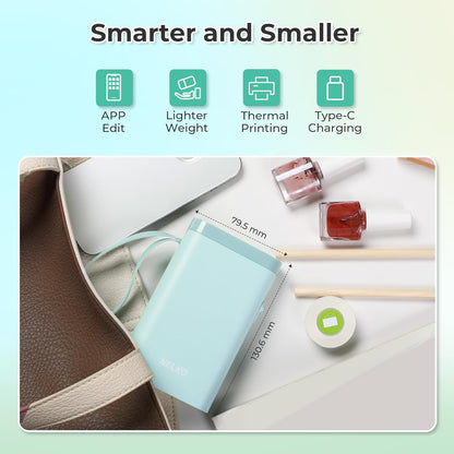 Nelko Label Maker Machine with Tape, P21 Bluetooth Label Printer, Wireless Mini Label Makers with Multiple Templates for School Office Home, White