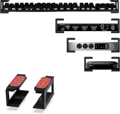 Screwless 1.5" Wide Horizontal Cable Box Mount, Modem, Router, Mesh, Streaming Media Devices & More | Mount Horizontally Any Device upto 1.5" Wide & 4lb, Strong VHB Adhesive, No Tools by Brainwavz