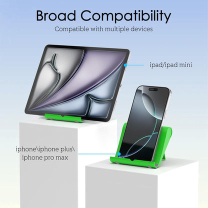 Cell Phone Stand for Desk, Foldable and Adjustable Multi-Angle Holder Dock, Universal Compatibility for Most Phone and Tablet, Portable and Sturdy Design for Office and Home (Pink)