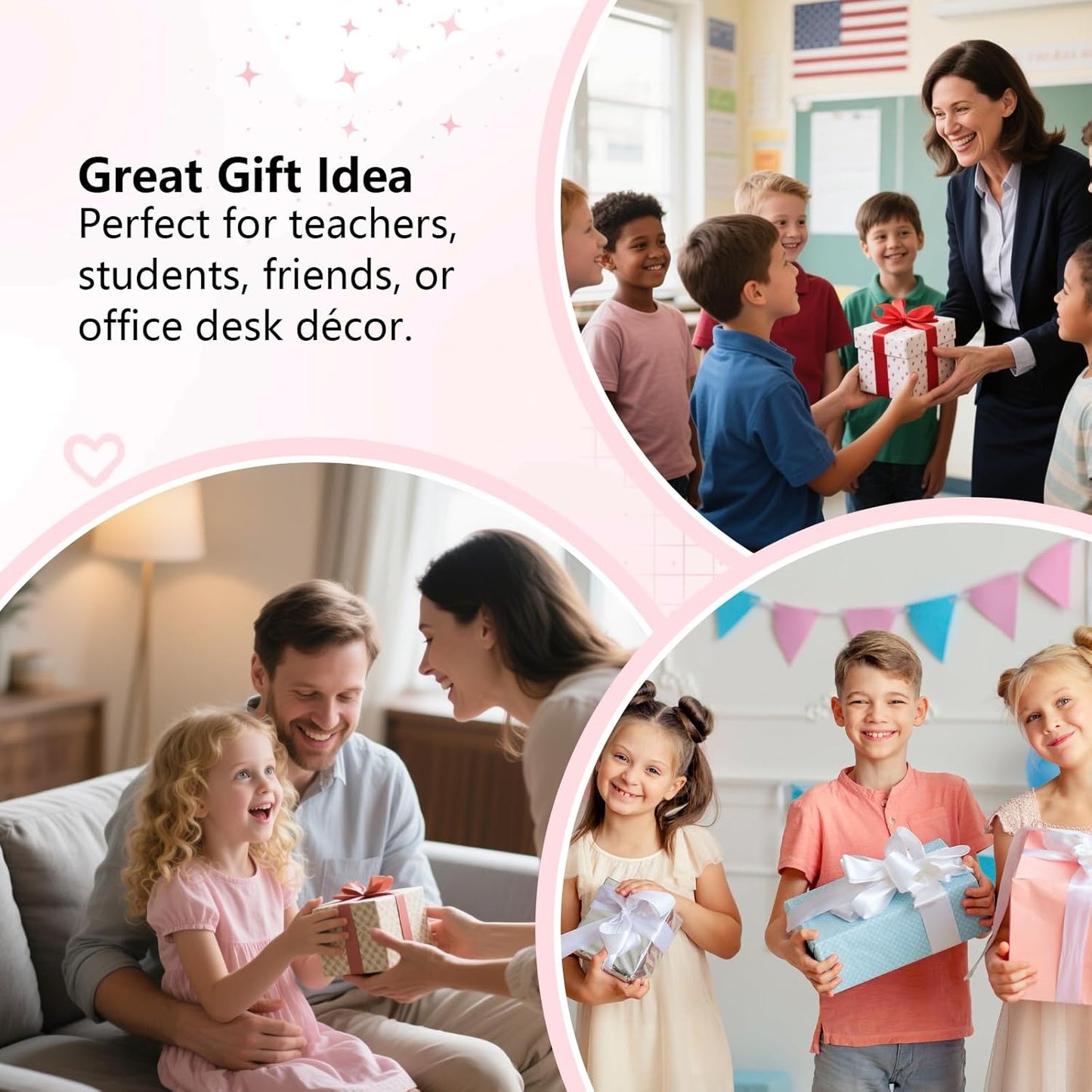 Nirvany Acrylic Pen Holder for Desk, Cute Clear Pencil Organizer & Makeup Brush Holder with Bow Back To School Accessories for Office, Home, School, Kitchen