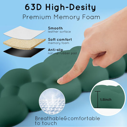 Cloud Wrist Rest for Computer Keyboard Arm Wrist Rest with Non-Slip Base Extended Wrist Rest Ergonomic Memory Foam for Keyboard and Mouse Typing Pain Relief, Office, Gaming, Computer