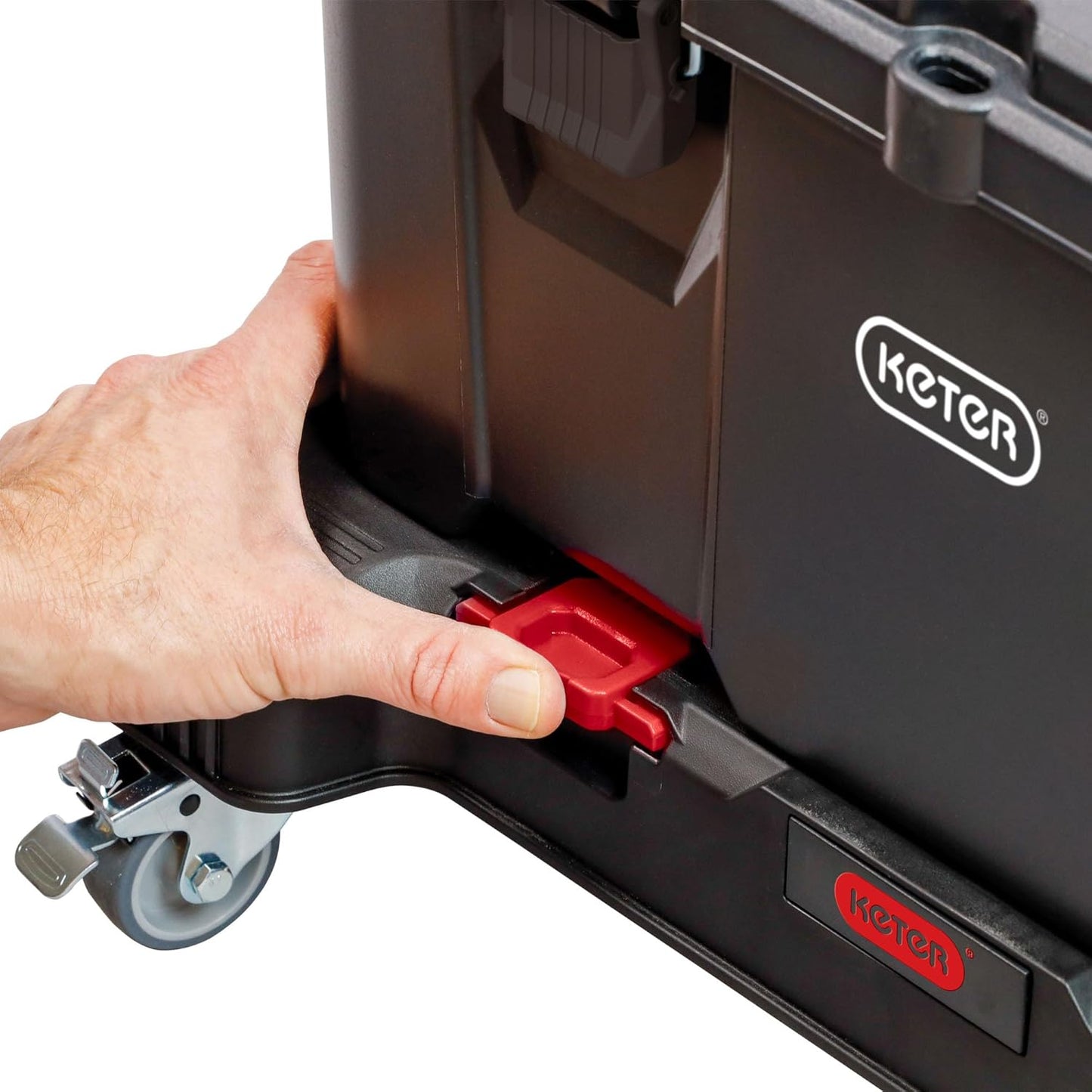 Keter Stack-n-Roll Two Drawer Tool Box for Small Parts and Power Tool Accessories, Fits Keter Modular Tool Storage System