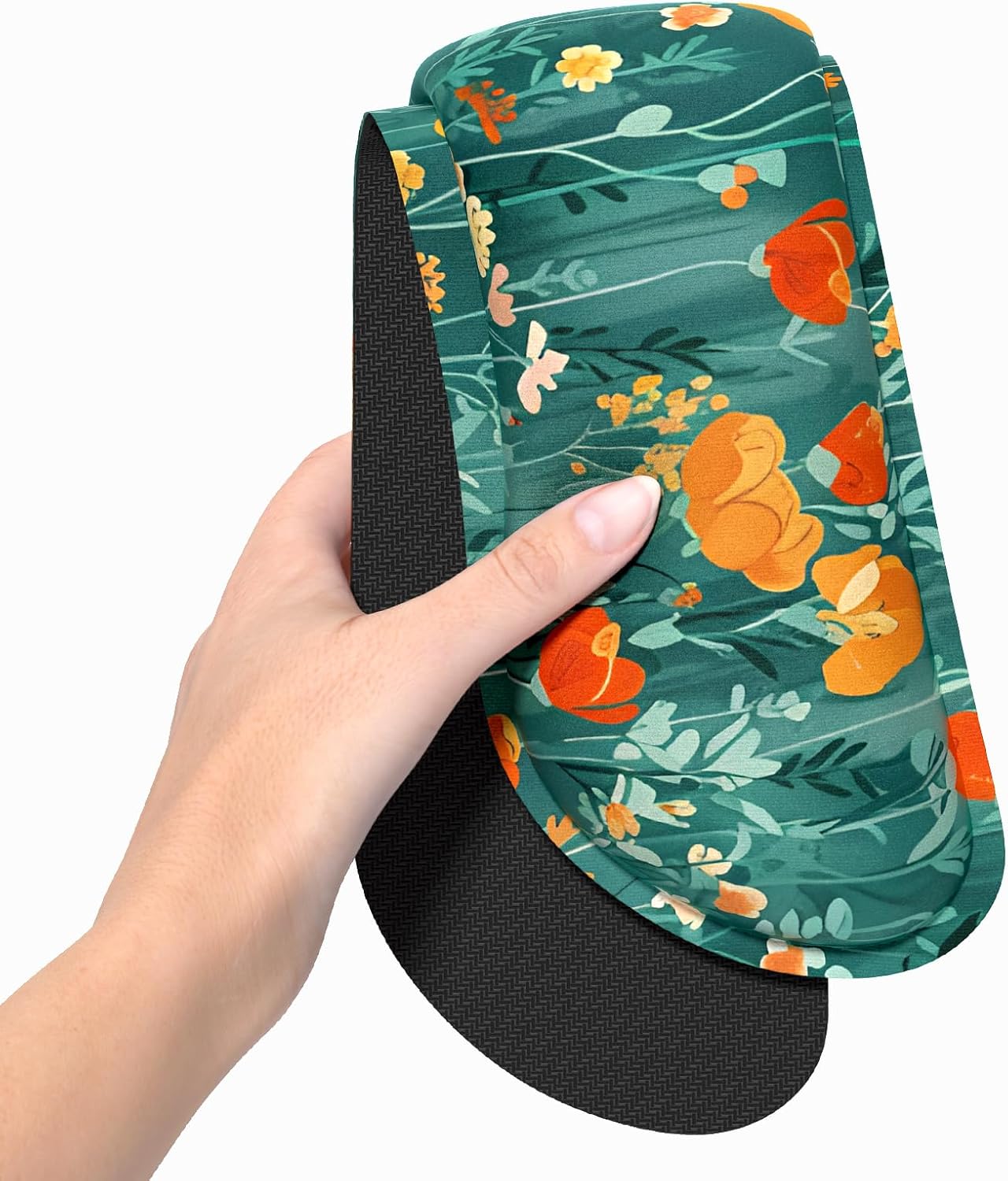 Dapesuom Enlarge Keyboard Wrist Rest, Memory Foam Wrist Cushion for Desk Mats Support, Cute Pain Relief Keyboard Mouse Pad Rests Set with Non-Slip Base for Gaming Laptop Office Computer, Green Leaf